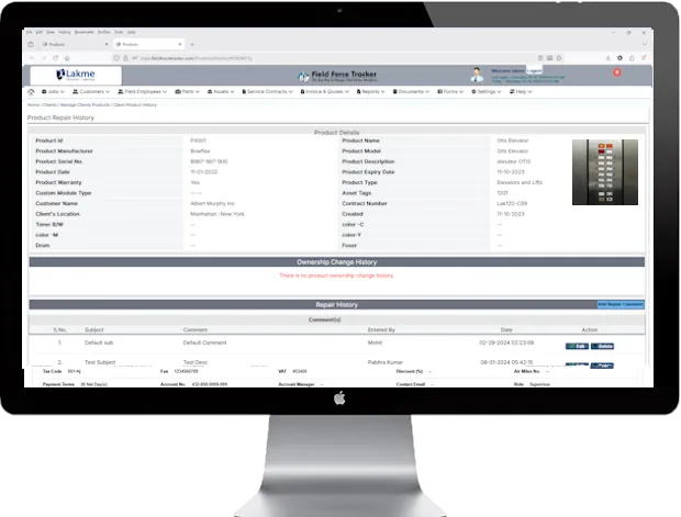 Field Service Installed Equipment management software