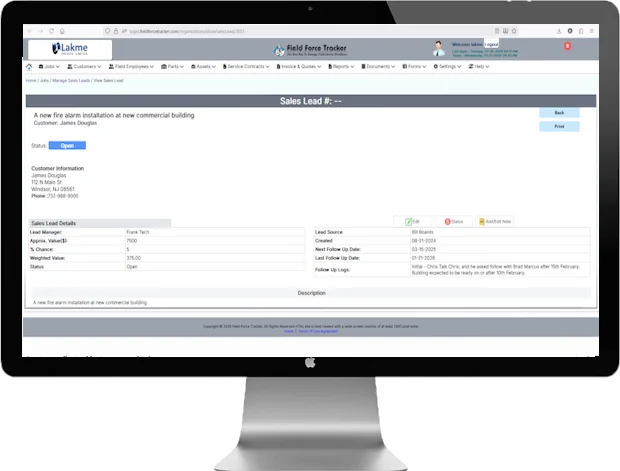 Sales Lead Management For Field Service Business