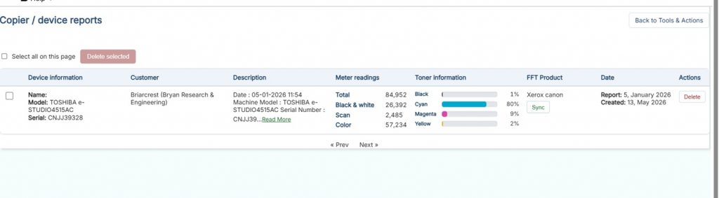 Using AI Agent to Manage Copier Meters and Rental Billing