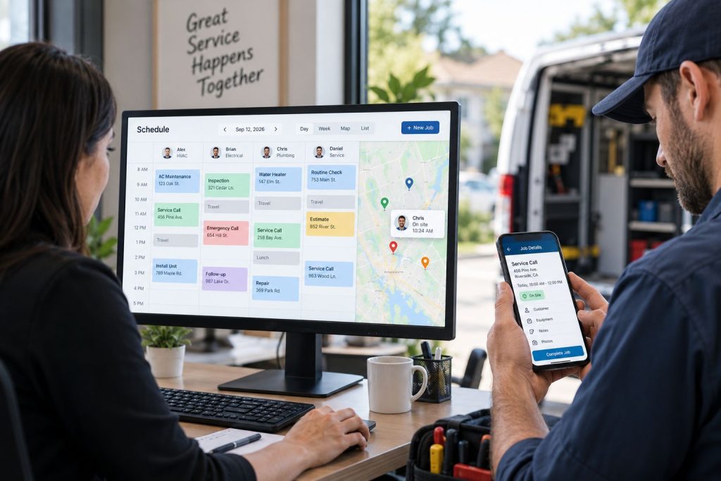 Mobile App for Field Service Scheduling and Dispatch 2 mobile field service scheduling dispatch app